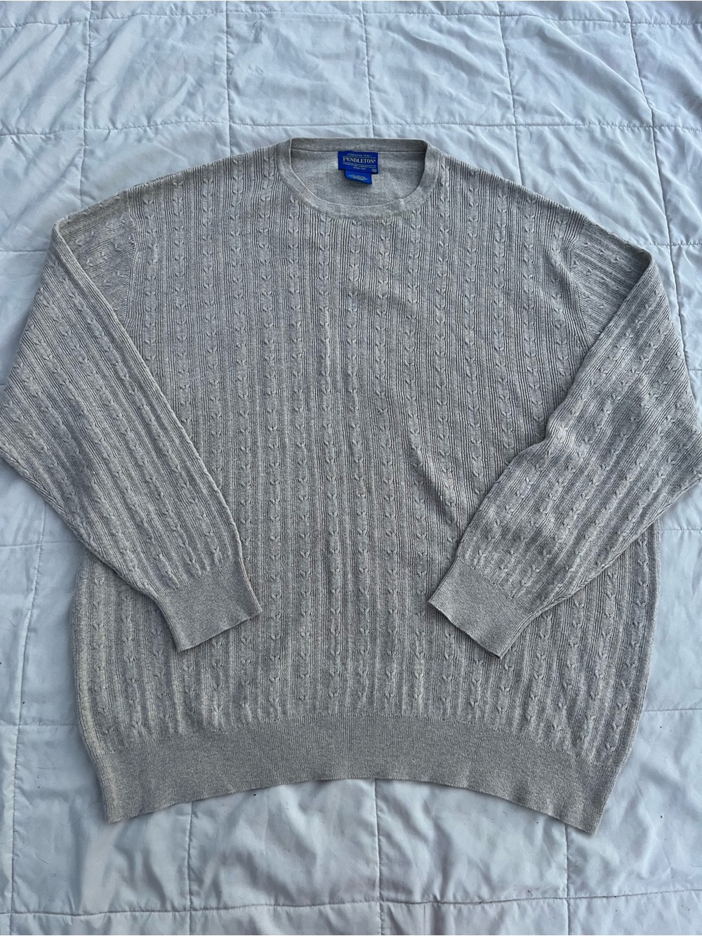 Pendleton Men's Crewneck Sweater in Oatmeal Color, Size XXL.